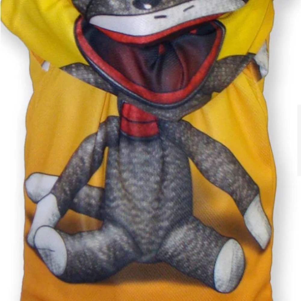 MouthMan Hoodie Chomp Colorful Sock Monkey Graphic Shirt